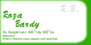 roza bardy business card